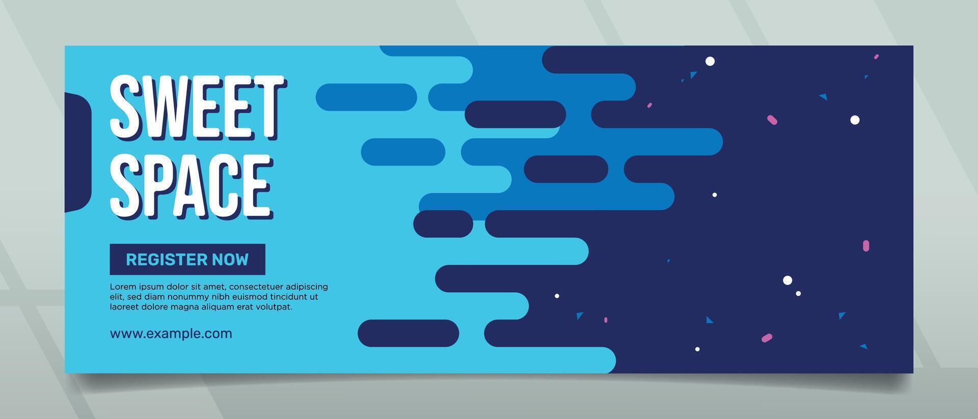 Sweet Space Banner Design vector