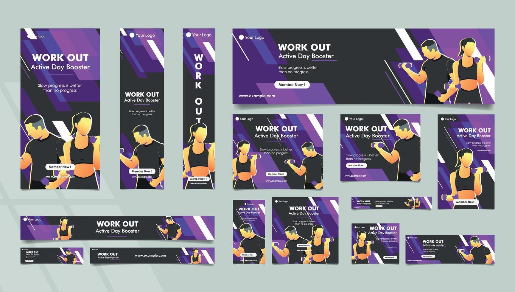 Creative Banner Design with modern and abstract concept for promotions vector