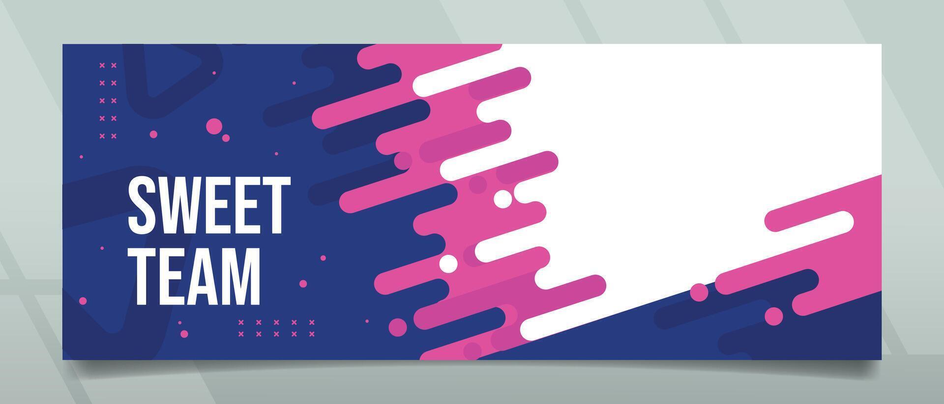Sweet Team Banner Design vector