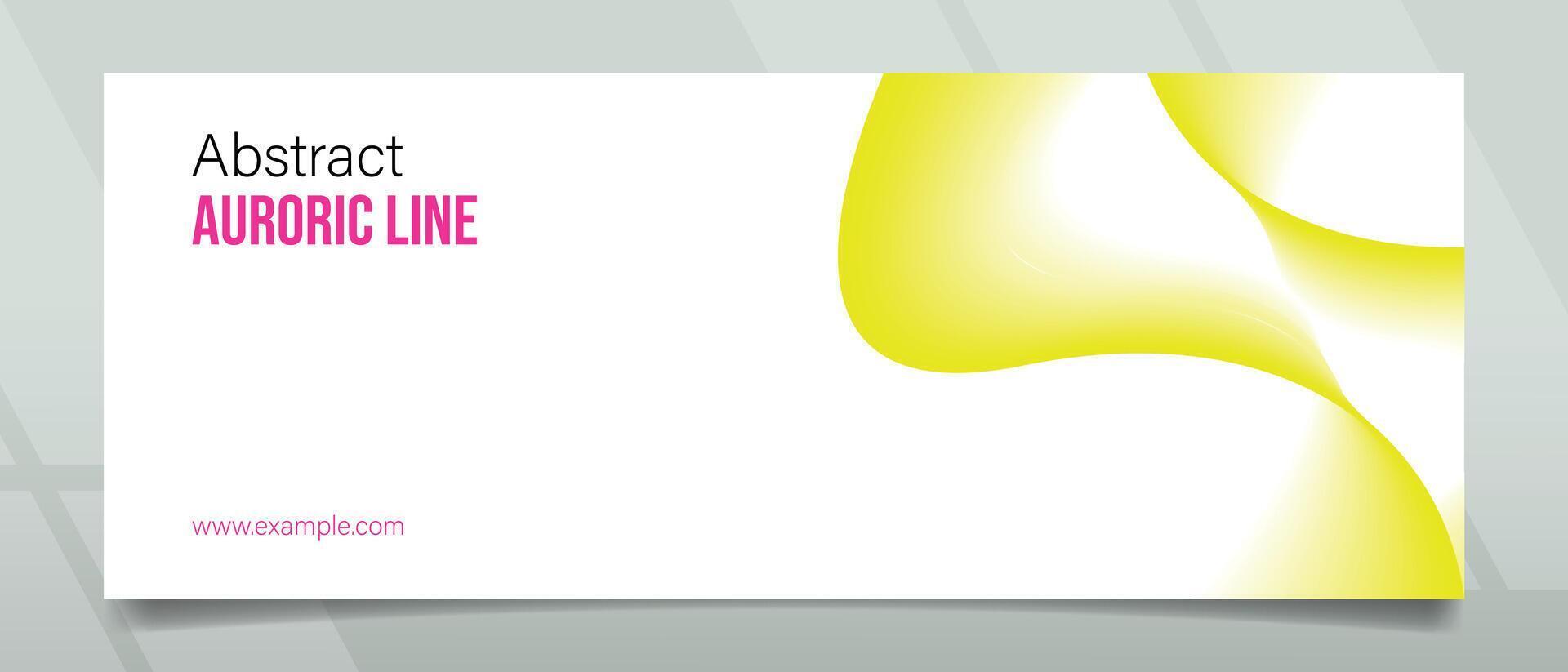 Abstract Wave Minimalist Yellow Flower Banner Design vector