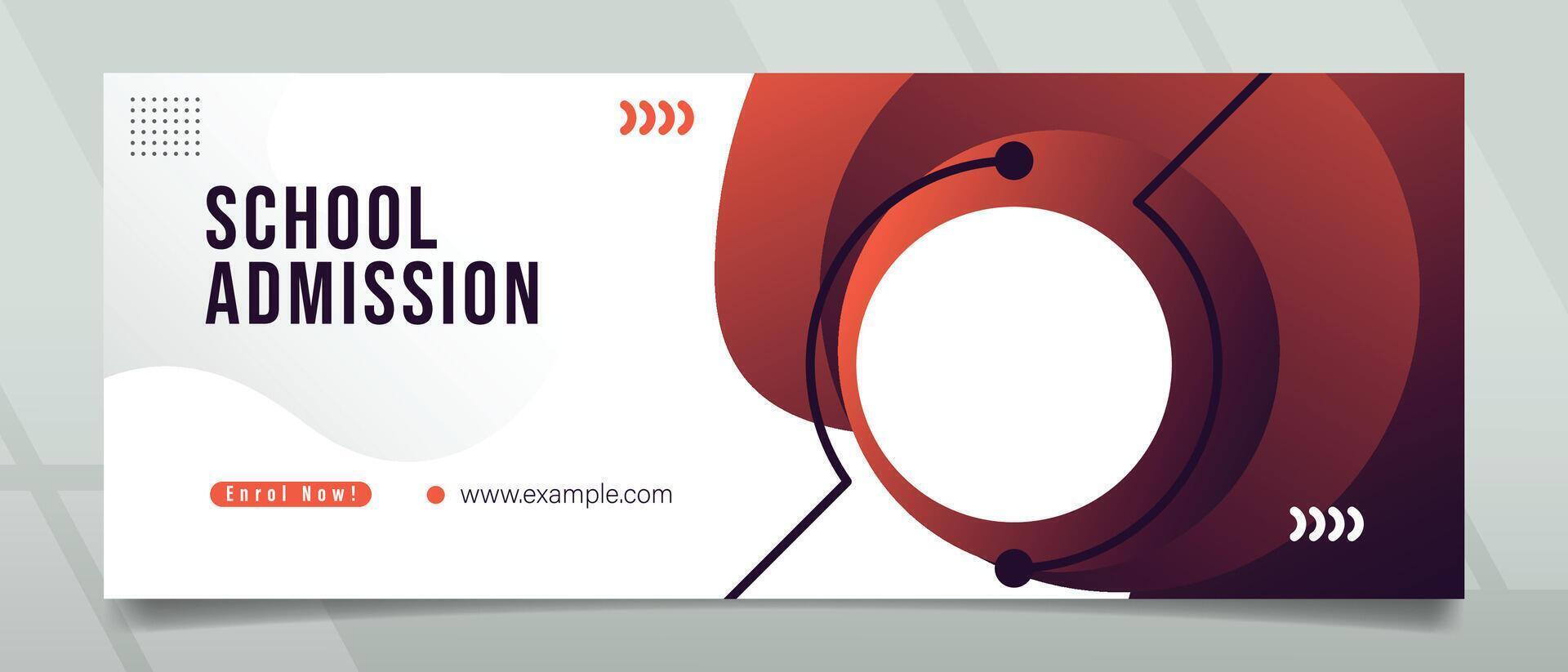 School Admission White Space Banner Design vector