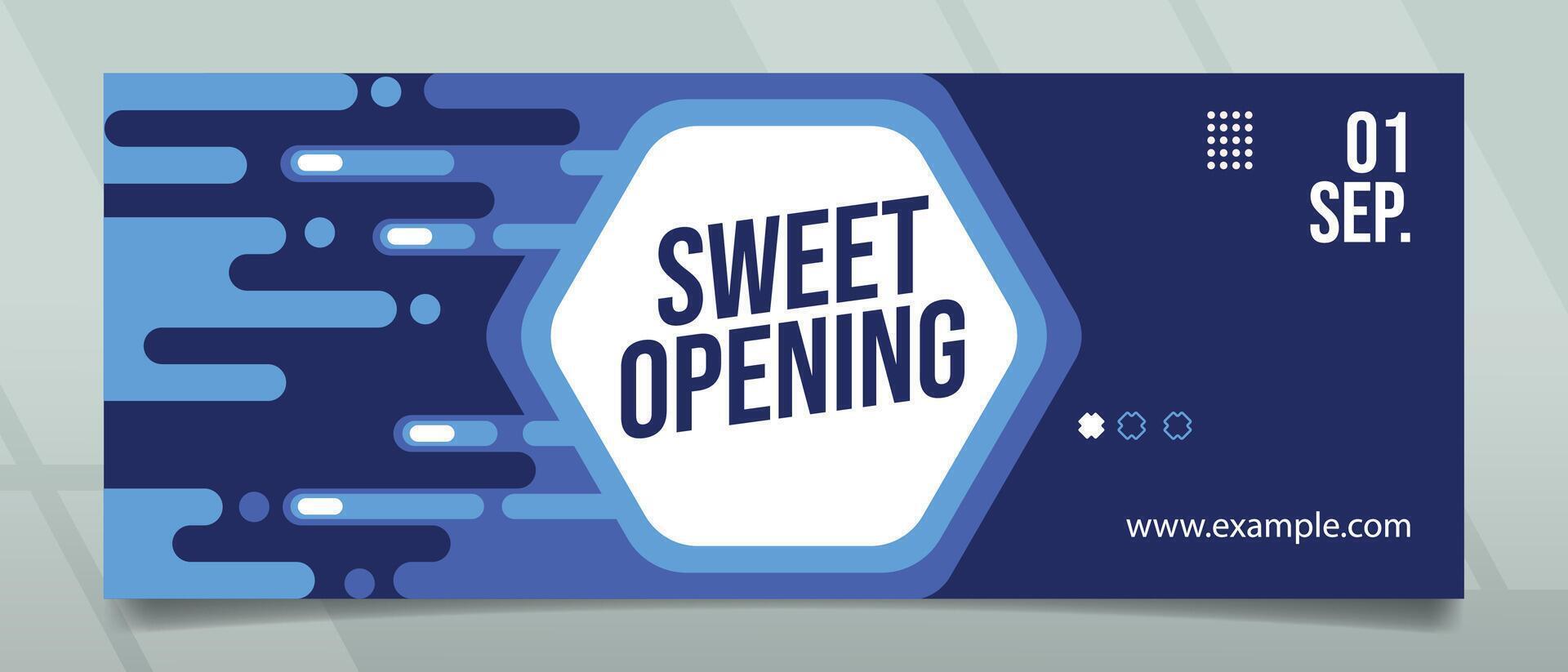 Sweet Opening Banner Design vector