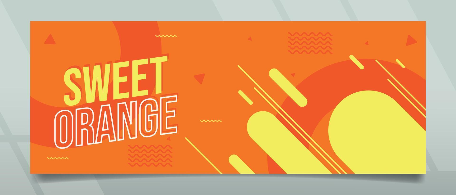 Sweet Orange Banner Design vector