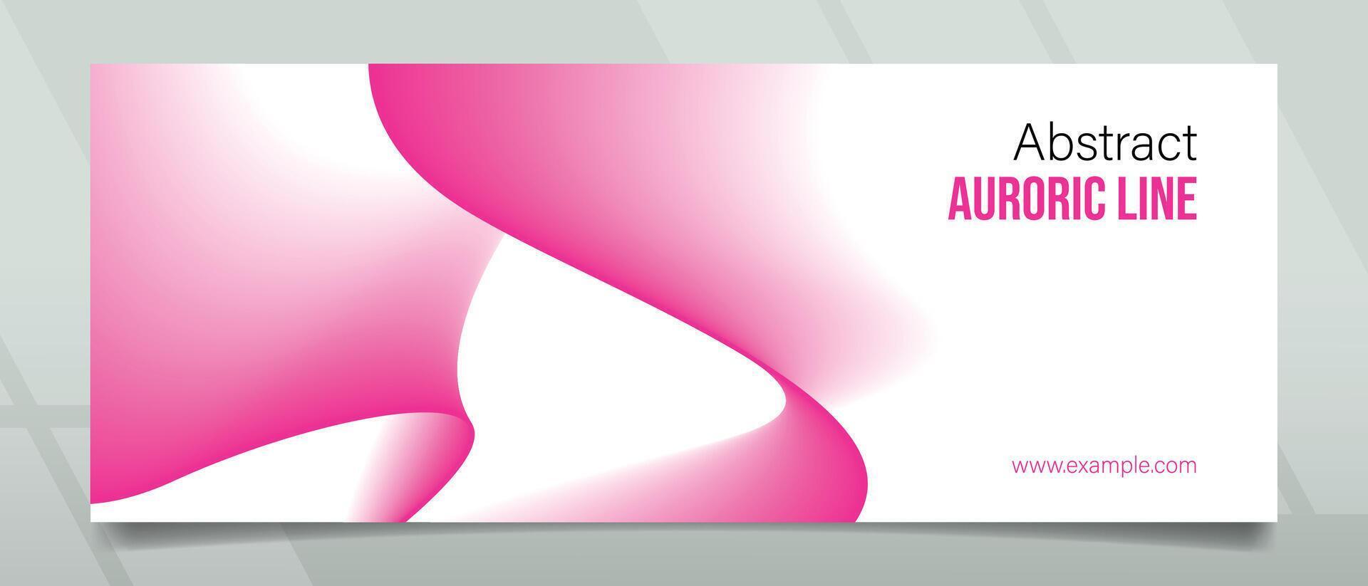 Abstract Wave Minimalist Pink Banner Design vector