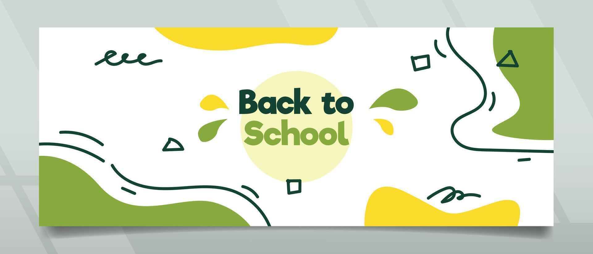 Back to School Artsy Wave Fun Vibes Banner Design vector