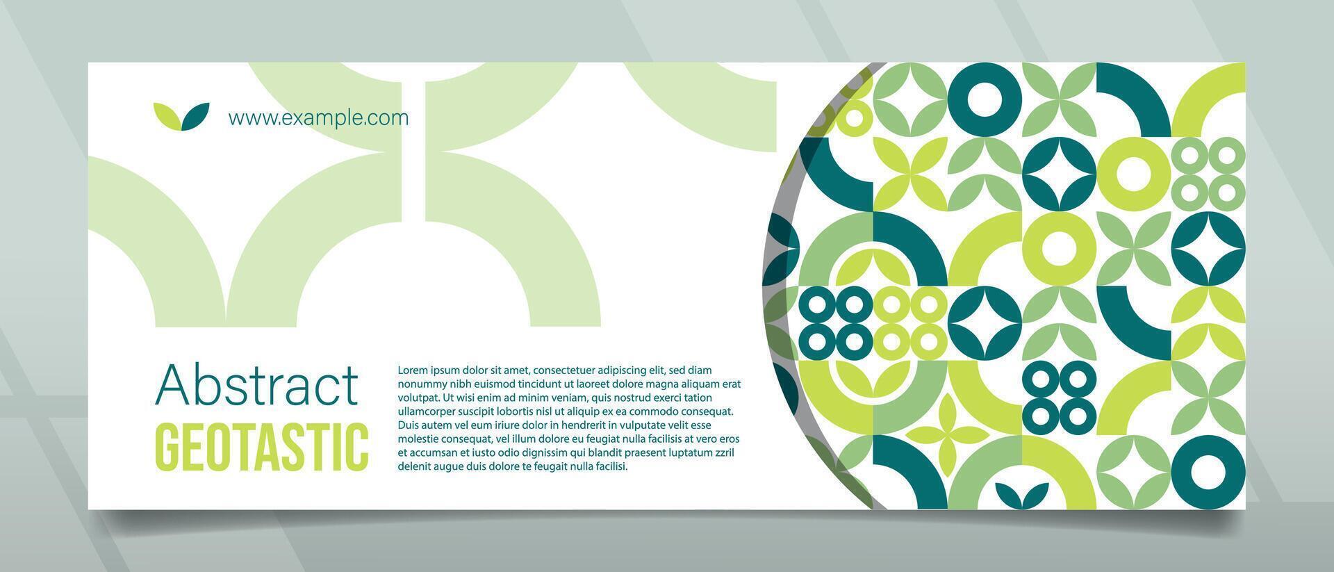 Geotastic Etnic Green Banner Design vector