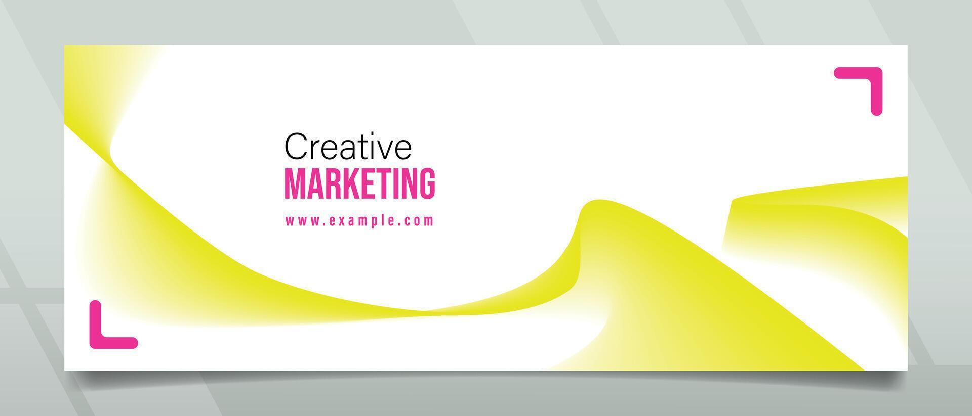 Abstract Wave Creative Markeing Banner Design vector