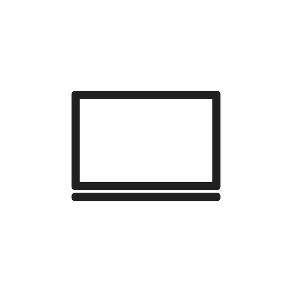 Laptop flat icon for websites vector