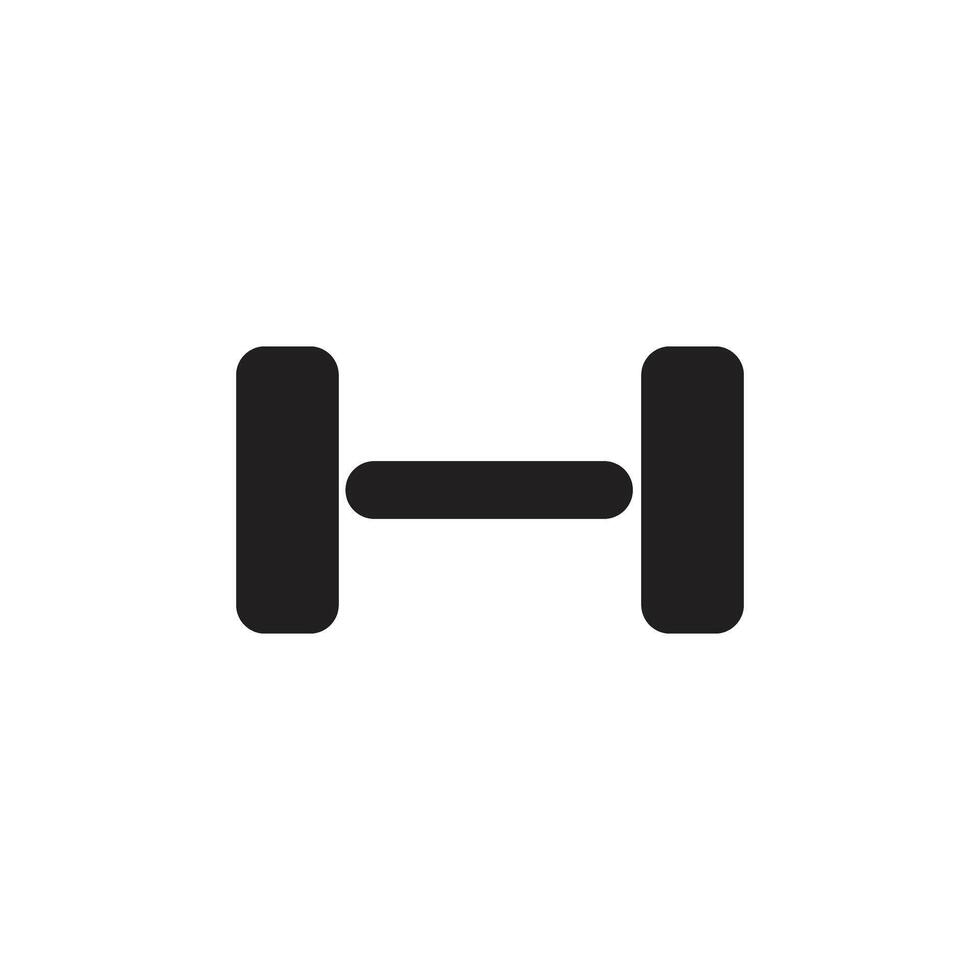 dumbbell icon. White background vector