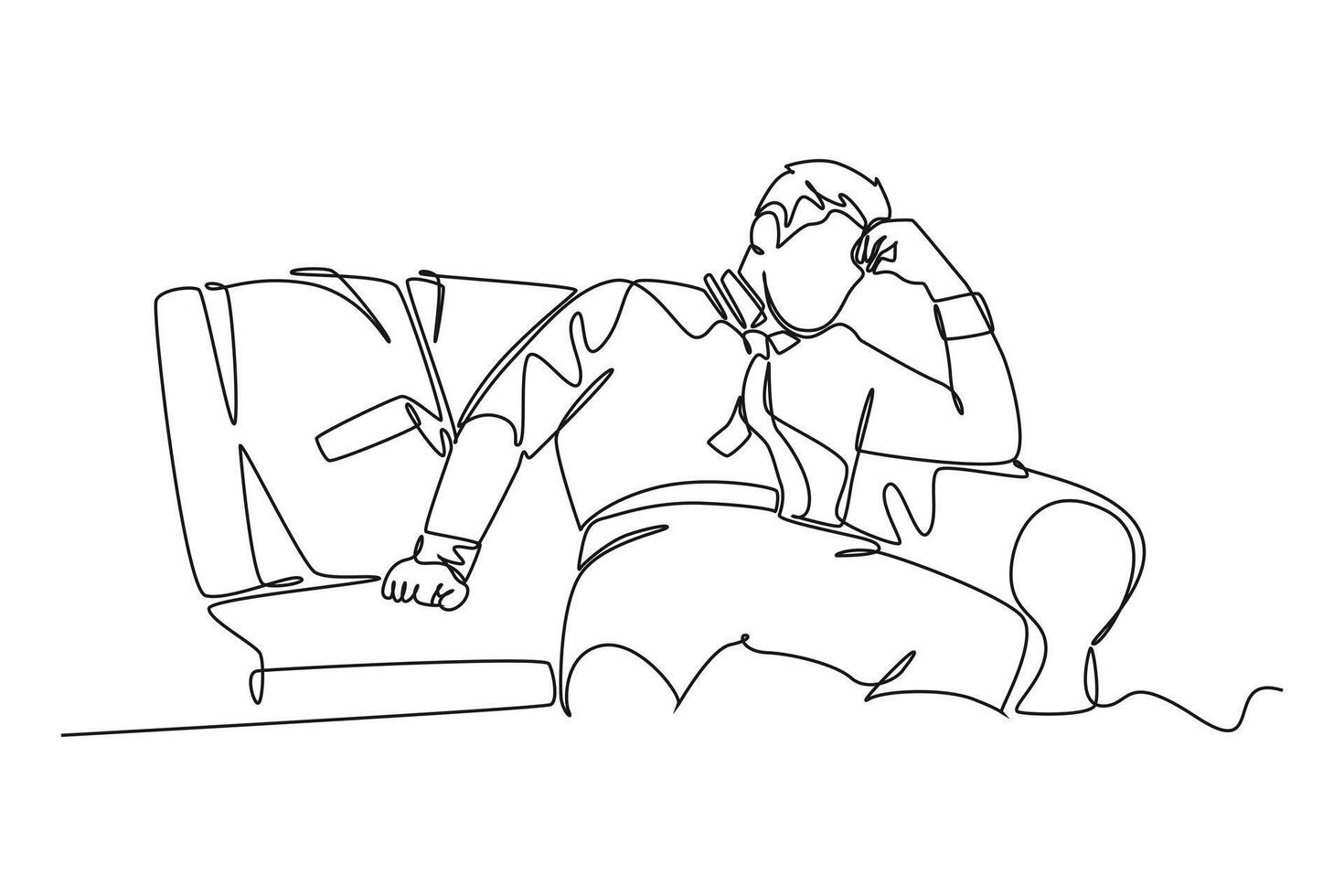 Day in the life Concept. Single line draw design graphic illustration. vector