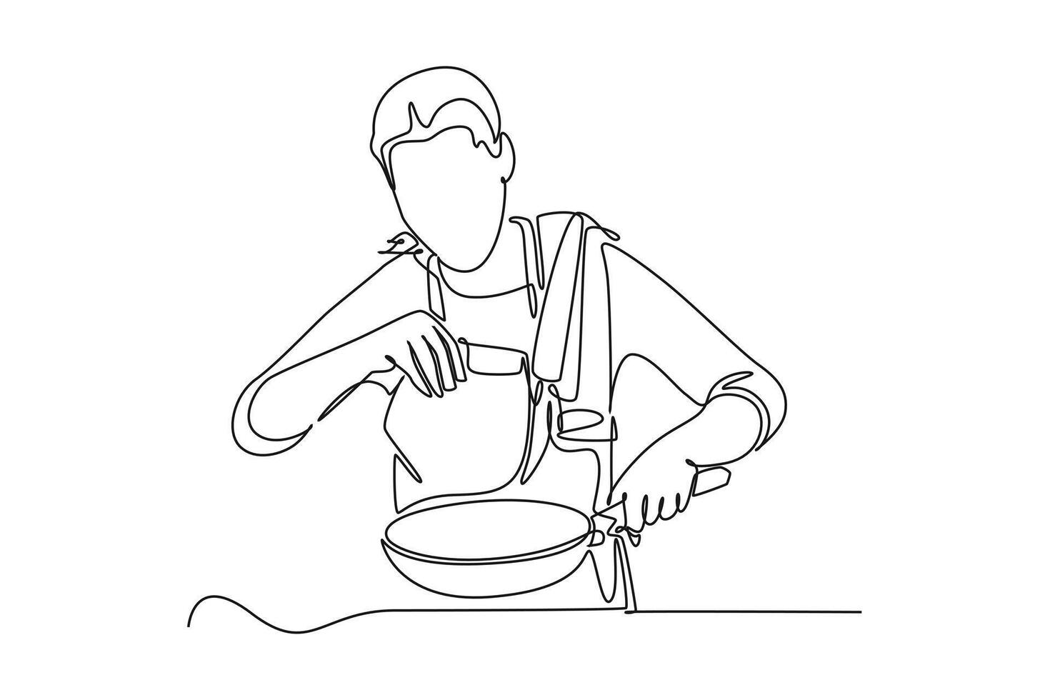 Day in the life Concept. Single line draw design graphic illustration. vector