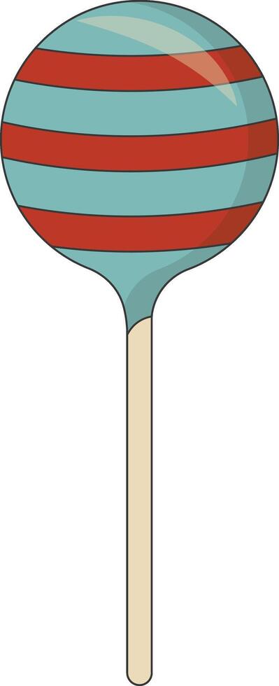 Delicious Sweet Candy Illustration. Dessert with Minimalist Cartoon Design. vector