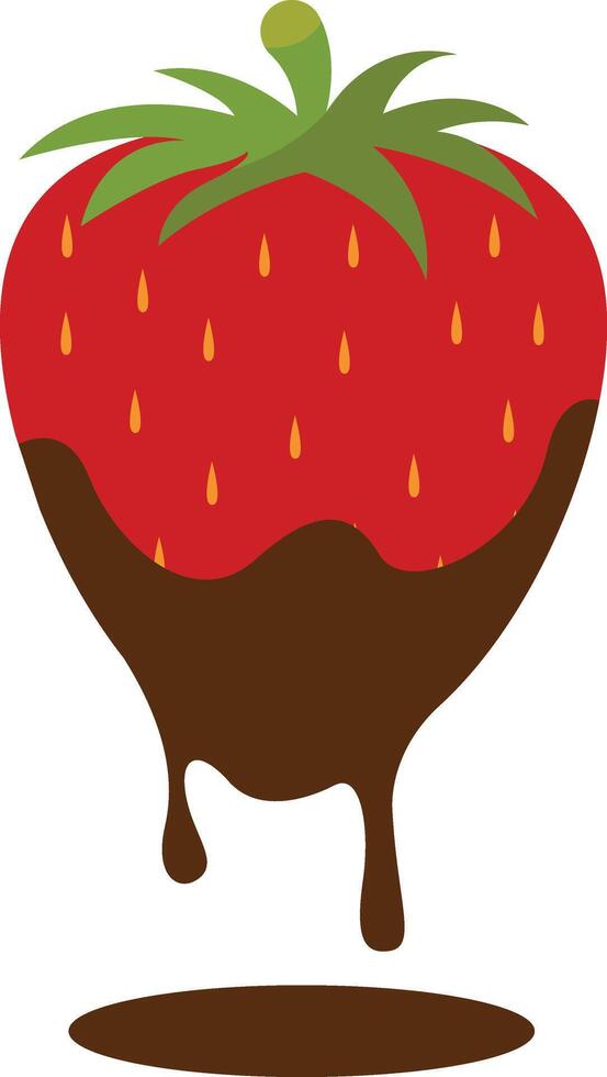 Chocolate Dipped Strawberries. Soft and Tasty Food. Isolated on White Background vector