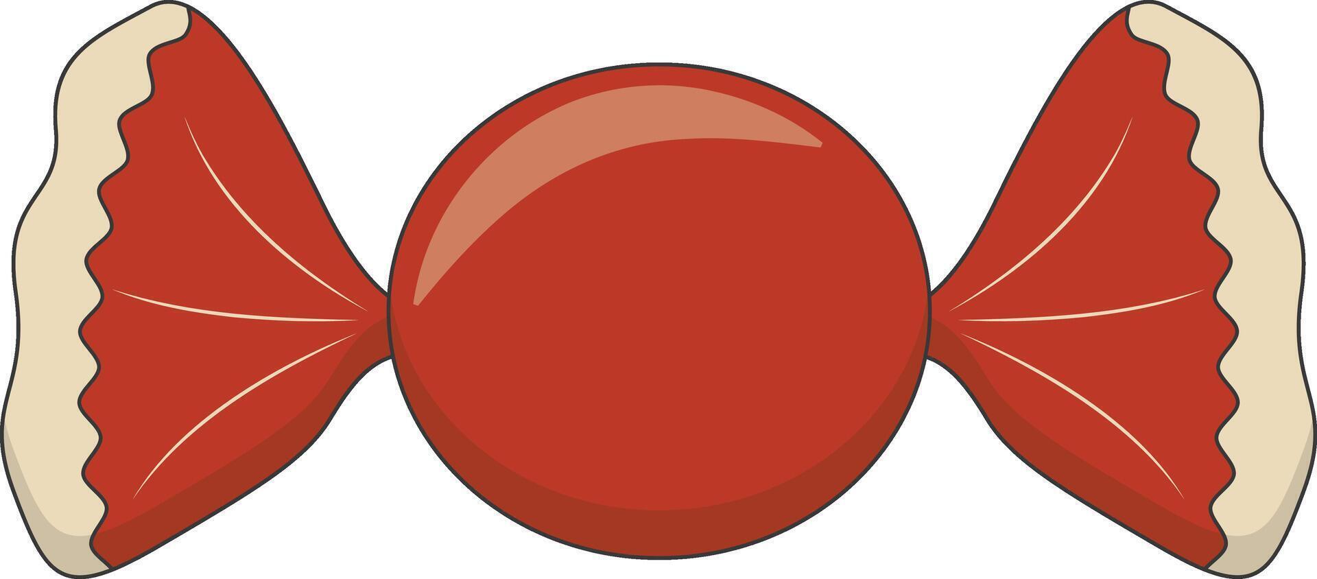 Delicious Sweet Candy Illustration. Dessert with Minimalist Cartoon Design. vector