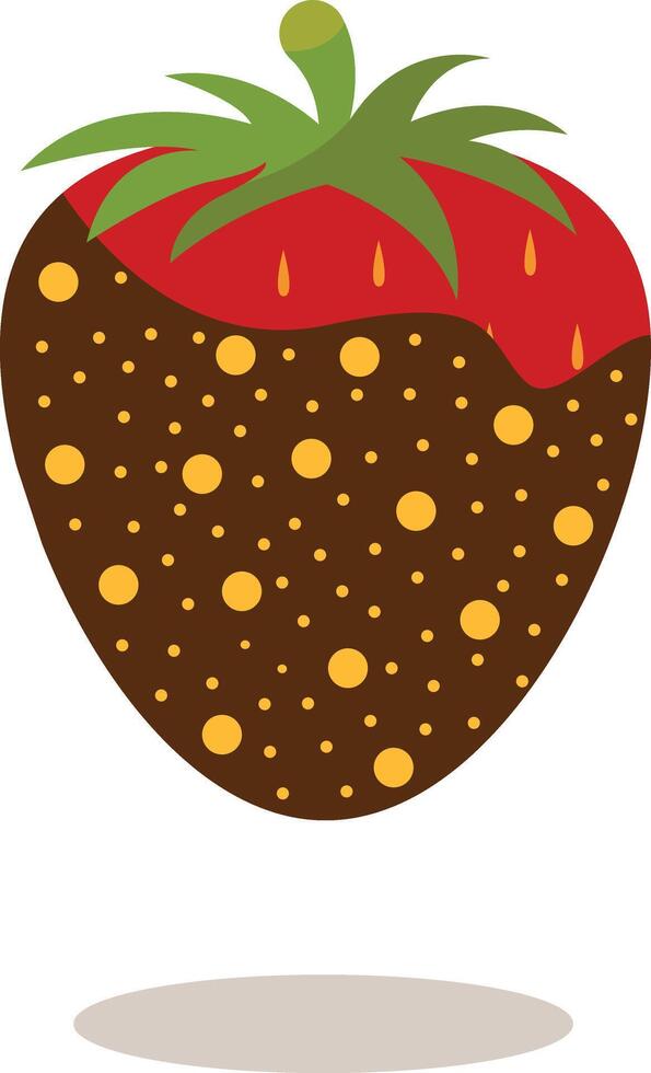 Chocolate Dipped Strawberries. Soft and Tasty Food. Isolated on White Background vector