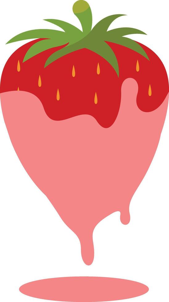 Chocolate Dipped Strawberries. Soft and Tasty Food. Isolated on White Background vector