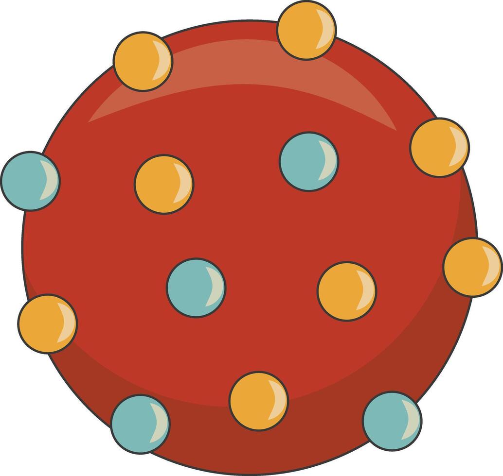 Delicious Sweet Candy Illustration. Dessert with Minimalist Cartoon Design. vector