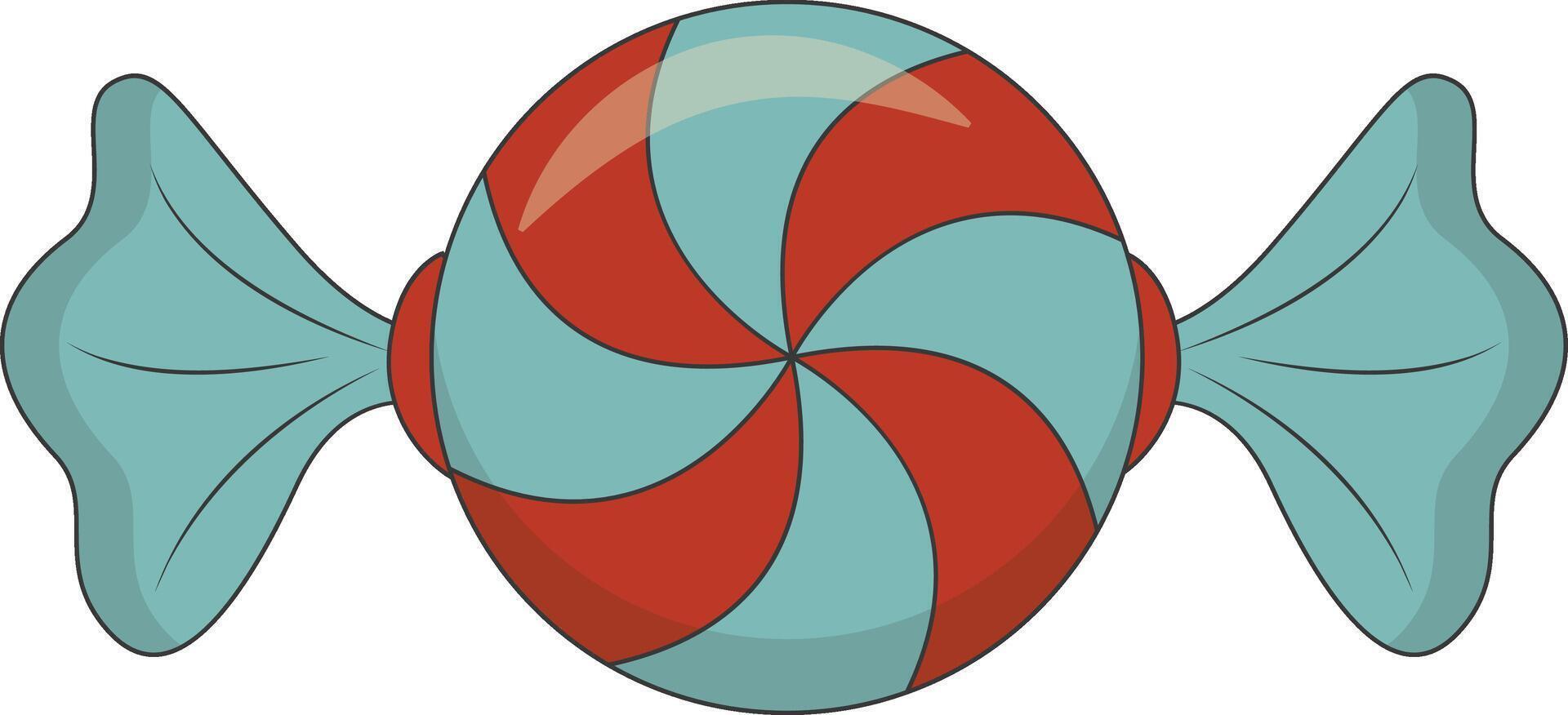 Delicious Sweet Candy Illustration. Dessert with Minimalist Cartoon Design. vector