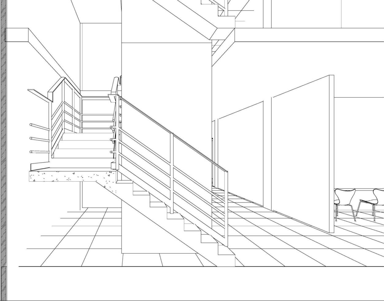 3D illustration of building project vector