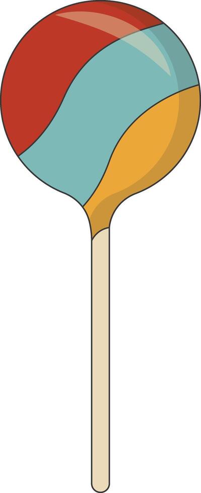 Delicious Sweet Candy Illustration. Dessert with Minimalist Cartoon Design. vector