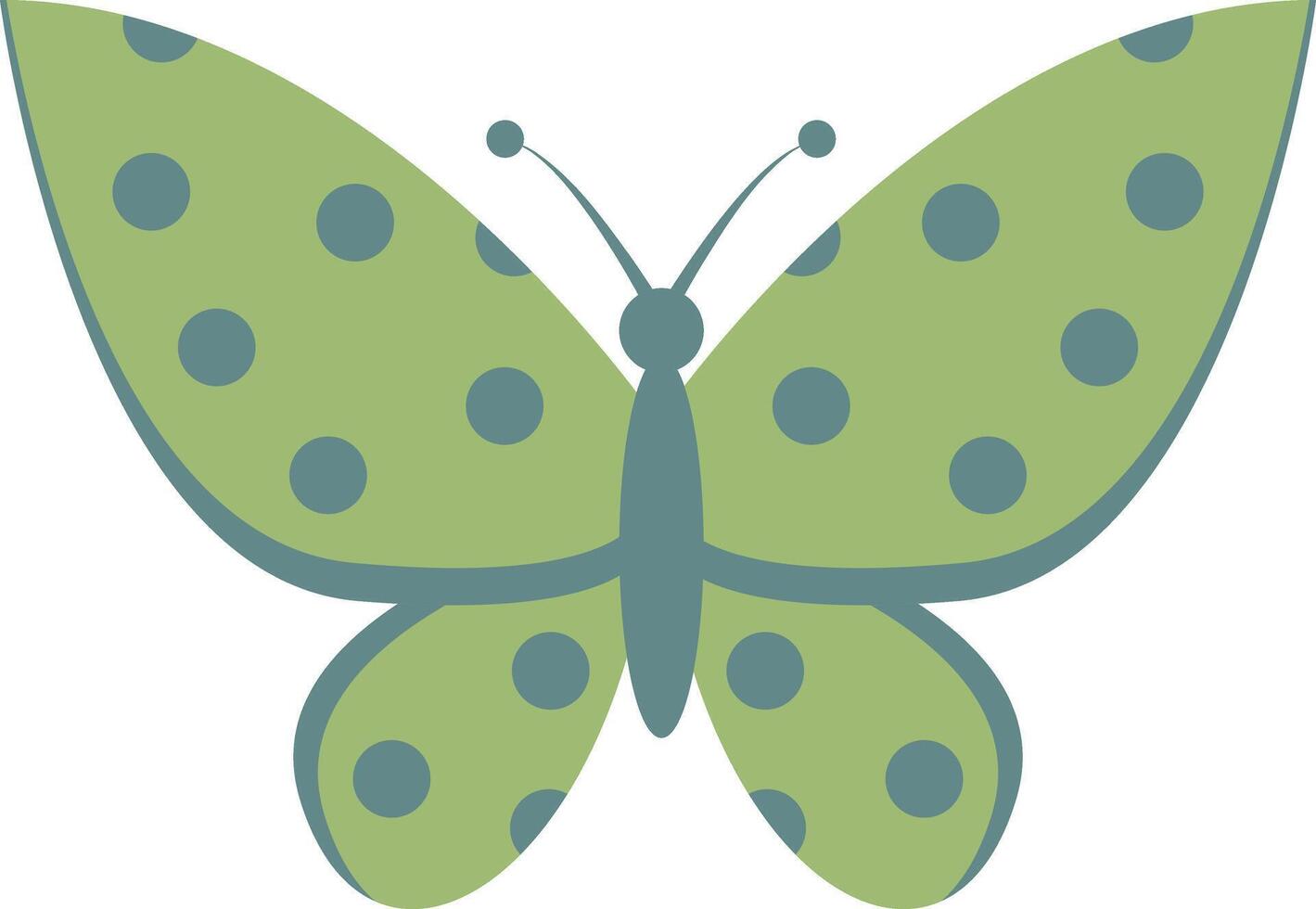 Adorable Butterfly with Cute Cartoon Design. Isolated Illustration. vector