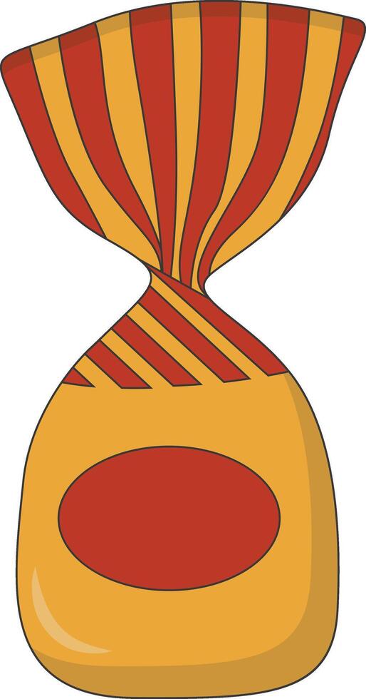 Delicious Sweet Candy Illustration. Dessert with Minimalist Cartoon Design. vector