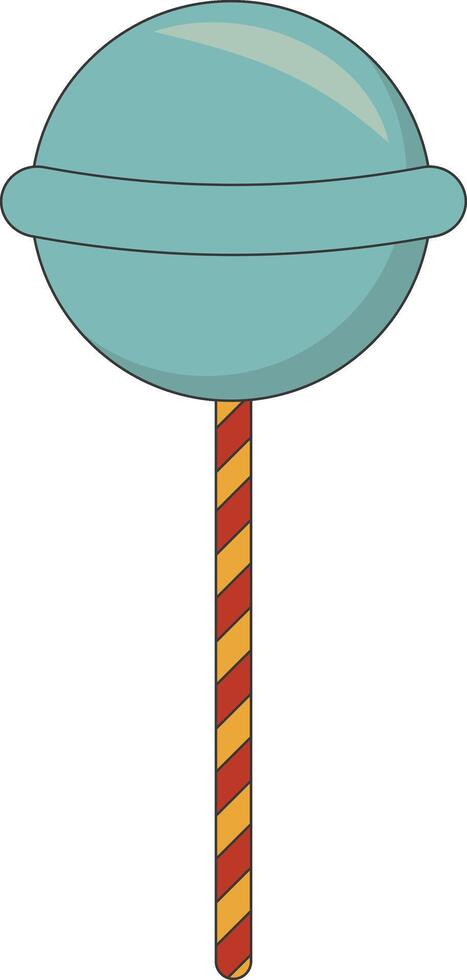 Delicious Sweet Candy Illustration. Dessert with Minimalist Cartoon Design. vector