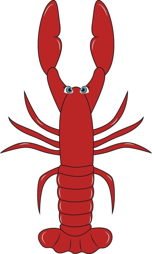 Ocean Life Isolated on White Background. Sea Creatures in Cartoon Style. vector