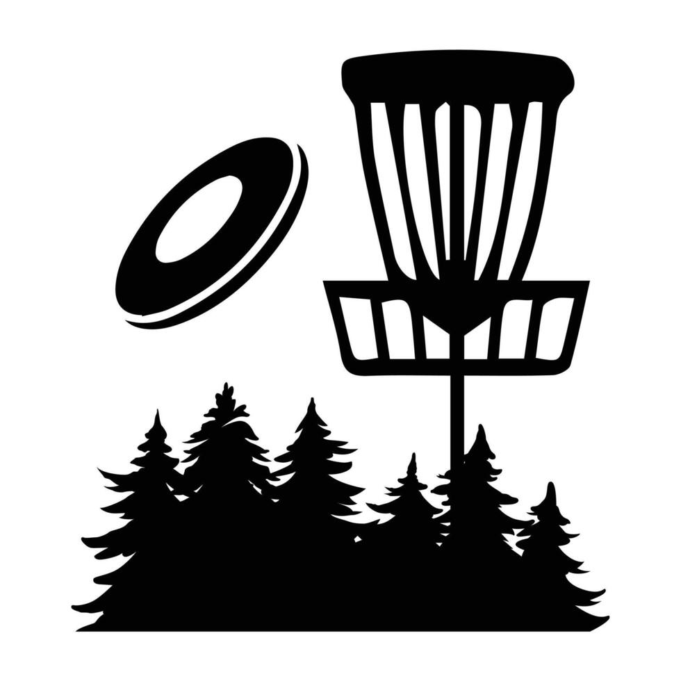 Disc golf quote design graphic silhouette design vector