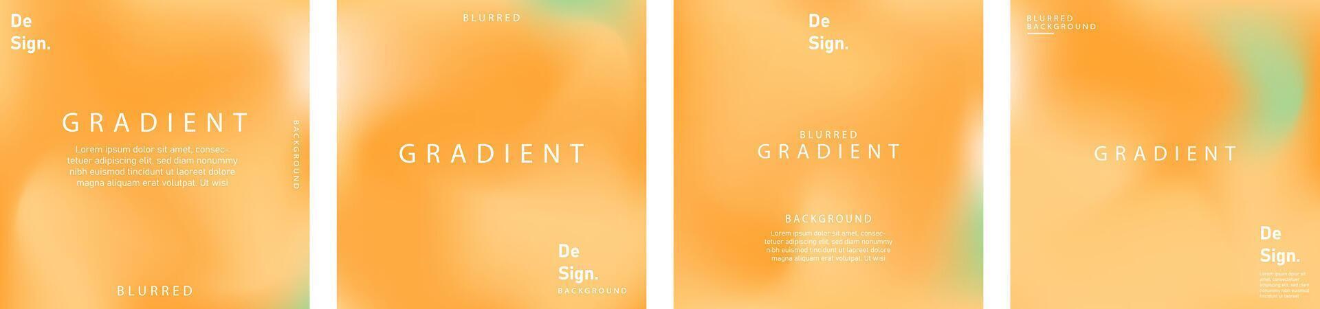 Gradient mesh light background set. Soft color. Bright colorful colors. Simple modern screen design. Sunset and sunrise sky colors. Blue, purple, orange, pink, yellow. Vibrant style template. vector