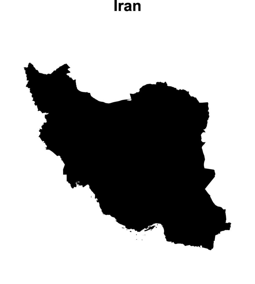 Iran blank outline map design vector
