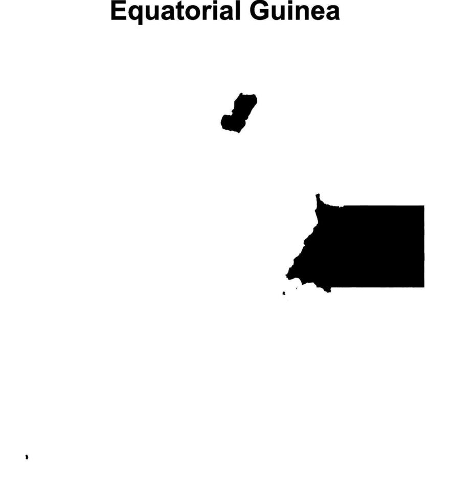 Equatorial Guinea blank outline map design vector