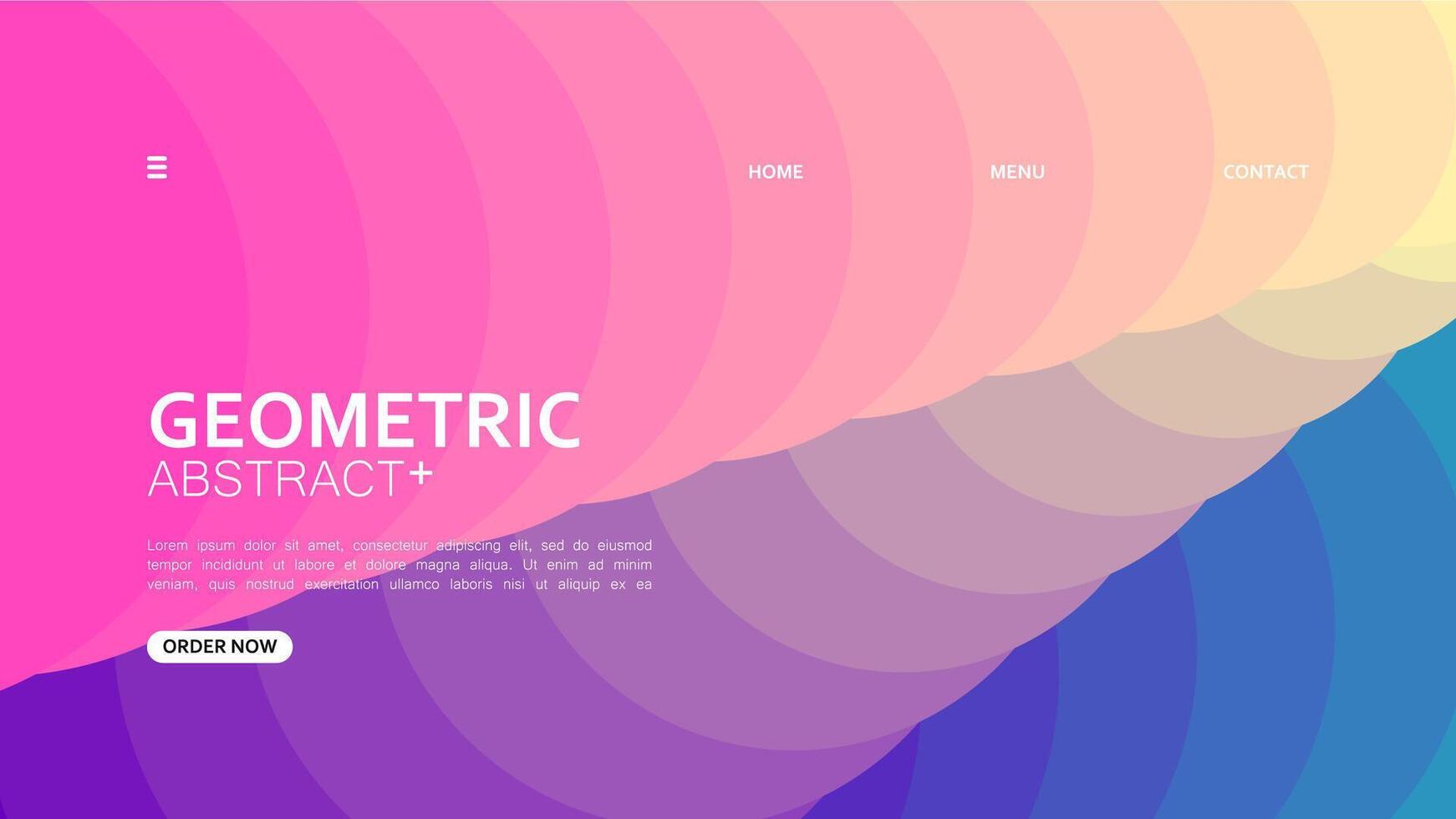 creative background abstract gradient geometric landing page design. illustration. banner brochure business template vector