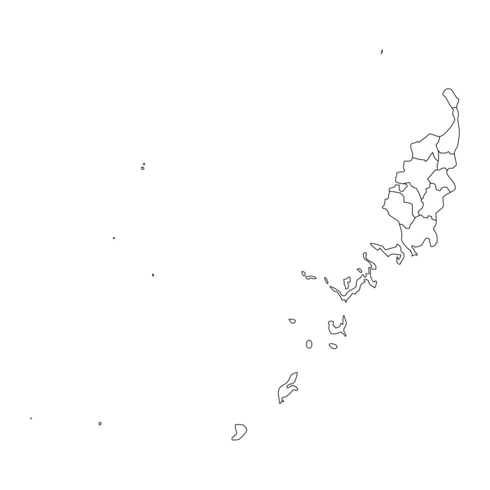 Palau map with administrative divisions. illustration. vector