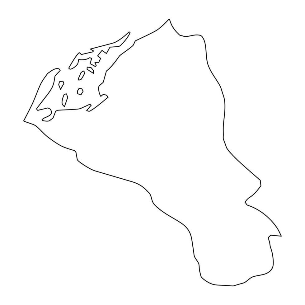 Emirate of Umm Al Quwain map, administrative division of United Arab Emirates. illustration. vector