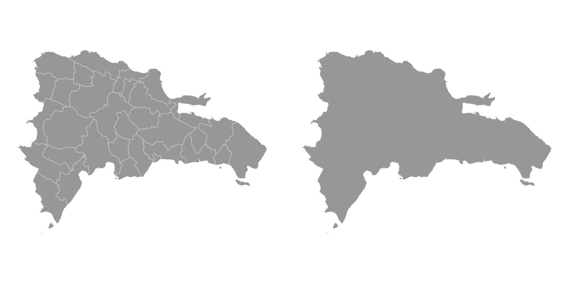 Dominican Republic map with administrative divisions. illustration. vector