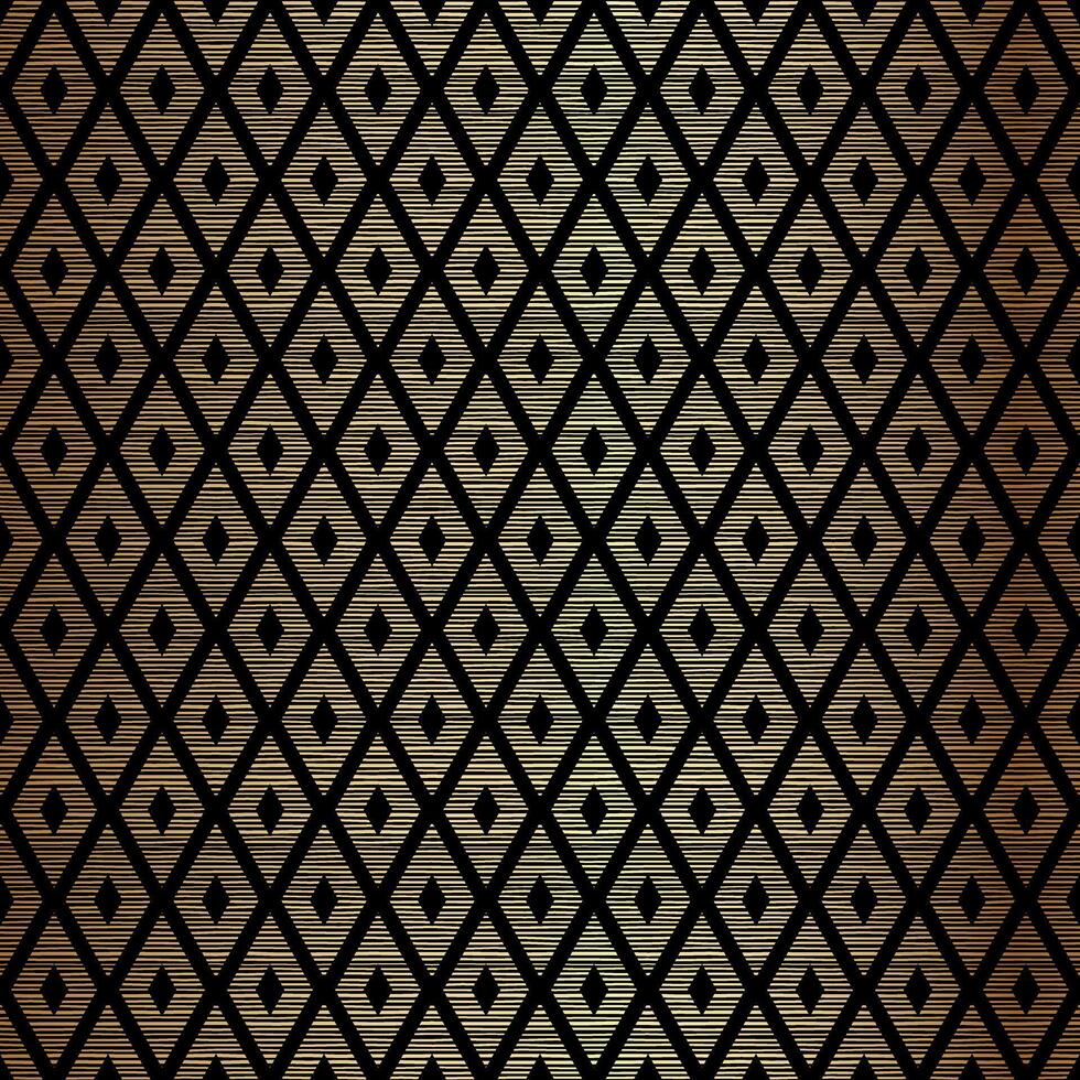 Elegant Gold Rhombus Seamless Pattern Design Background vector