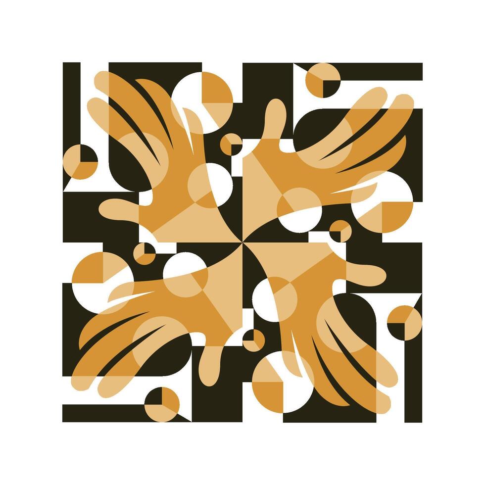 ILLUSTRATION 114 MODERN GEOMETRIC PATTERN ARTWORK vector