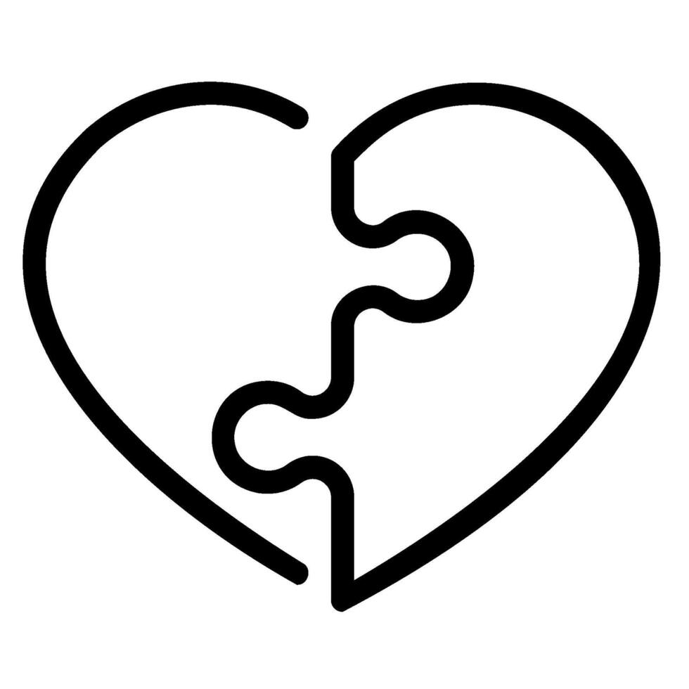puzzle line icon vector