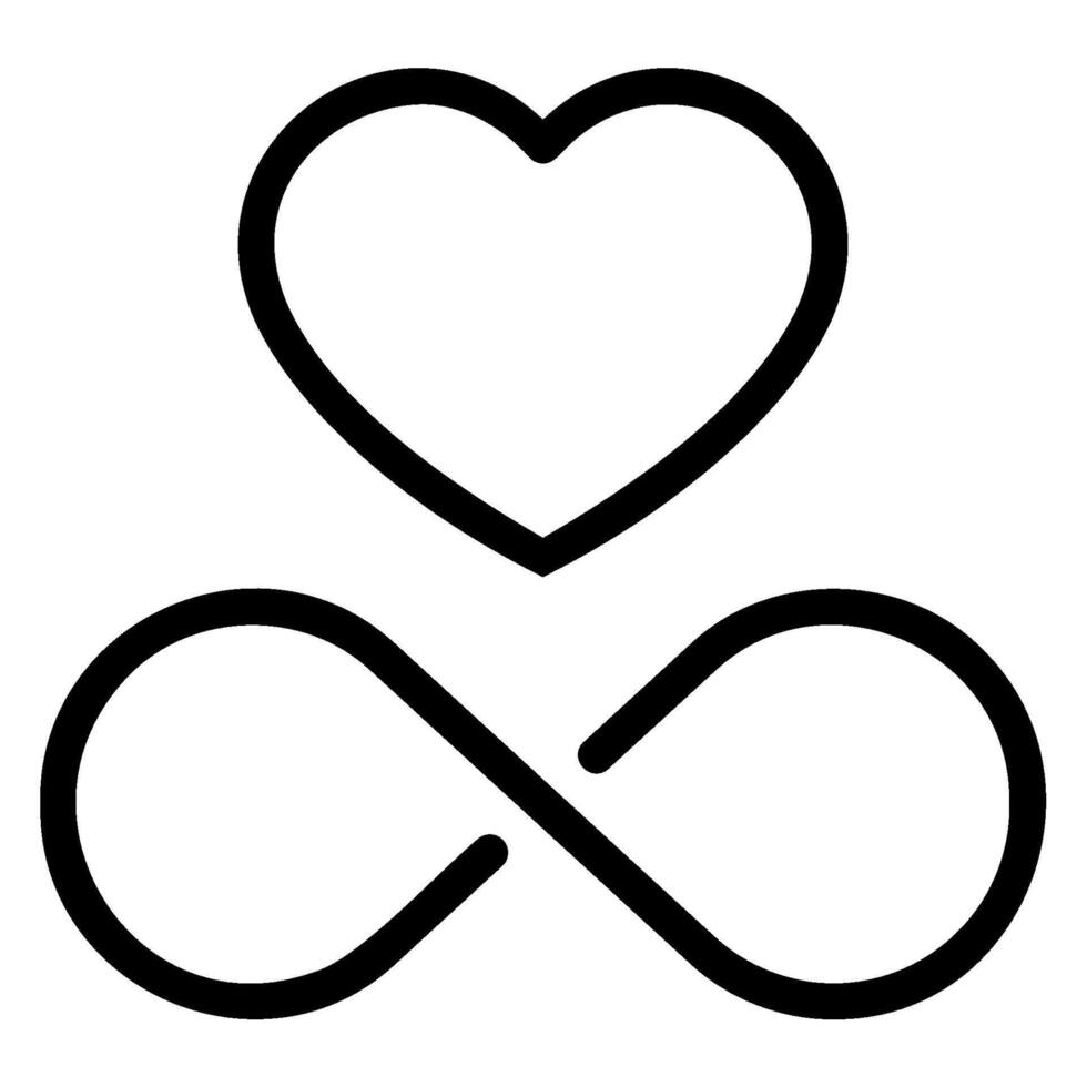 infinity line icon vector