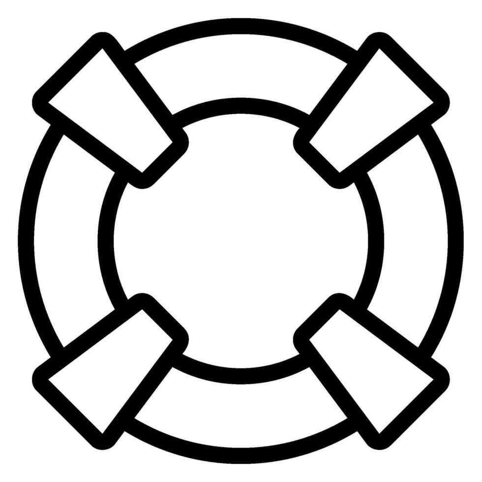 lifesaver line icon vector