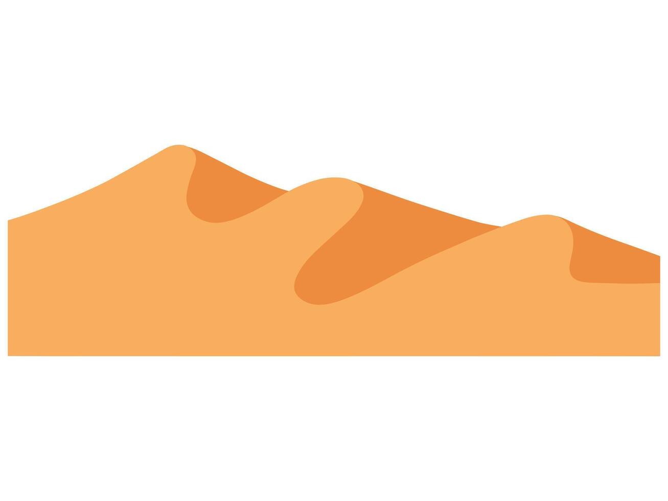 Desert landscape with brown sand background vector