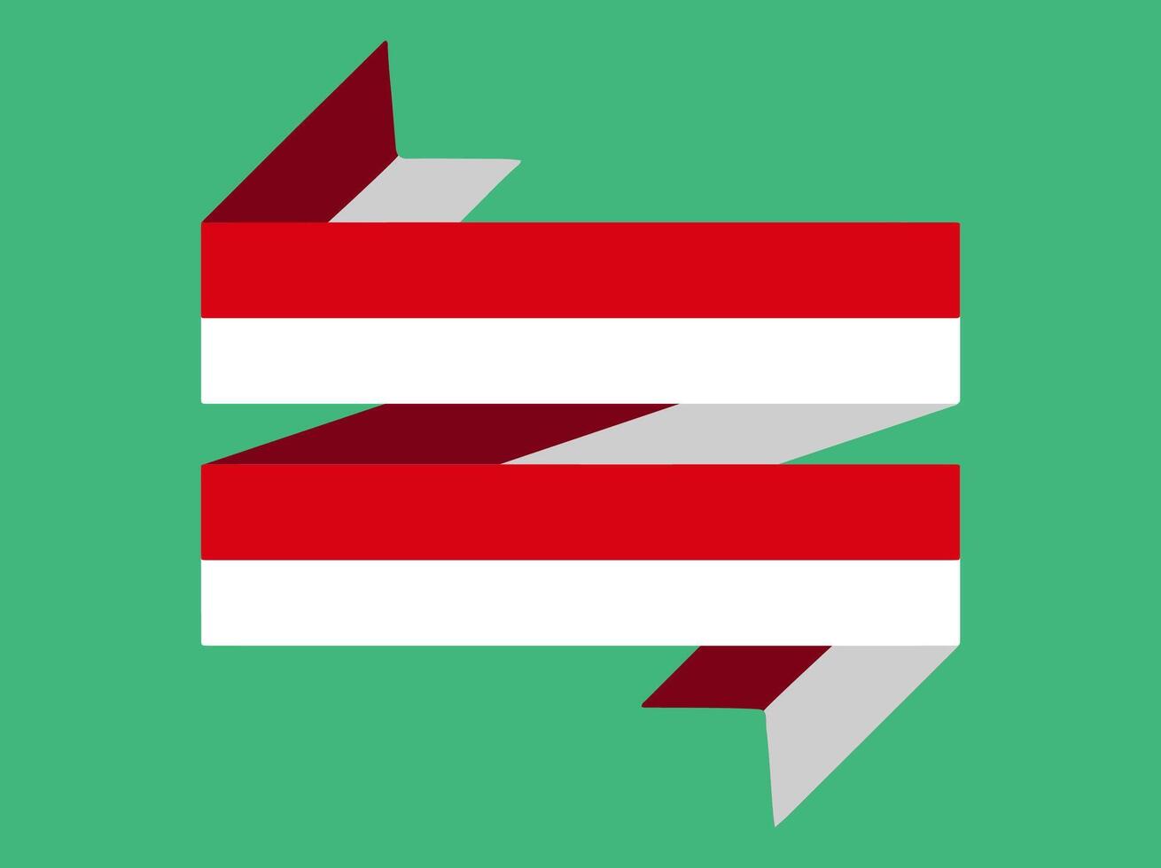 Indonesian Flag Ribbon Design Background vector