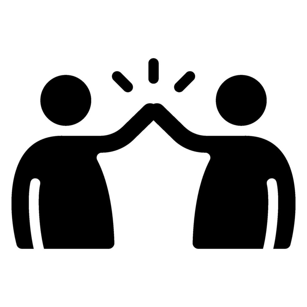 together glyph icon vector