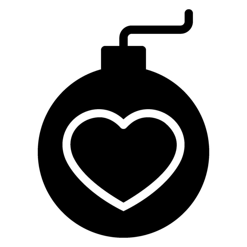 bomb glyph icon vector
