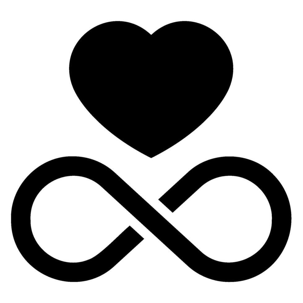 infinity glyph icon vector