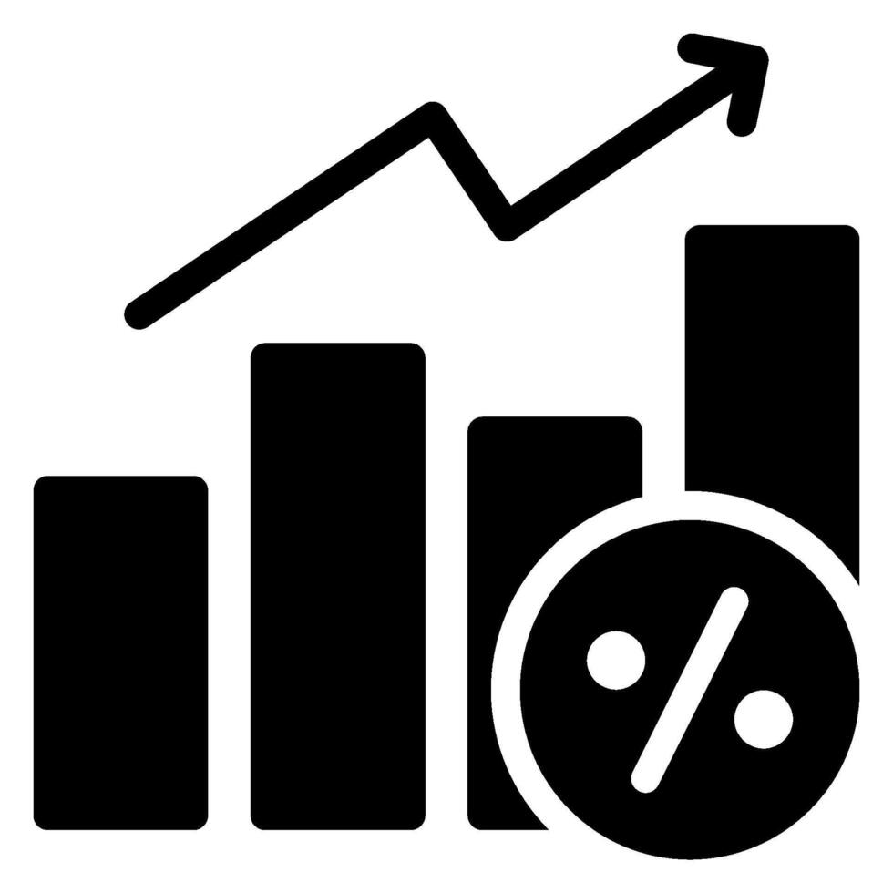 interest rate glyph icon vector