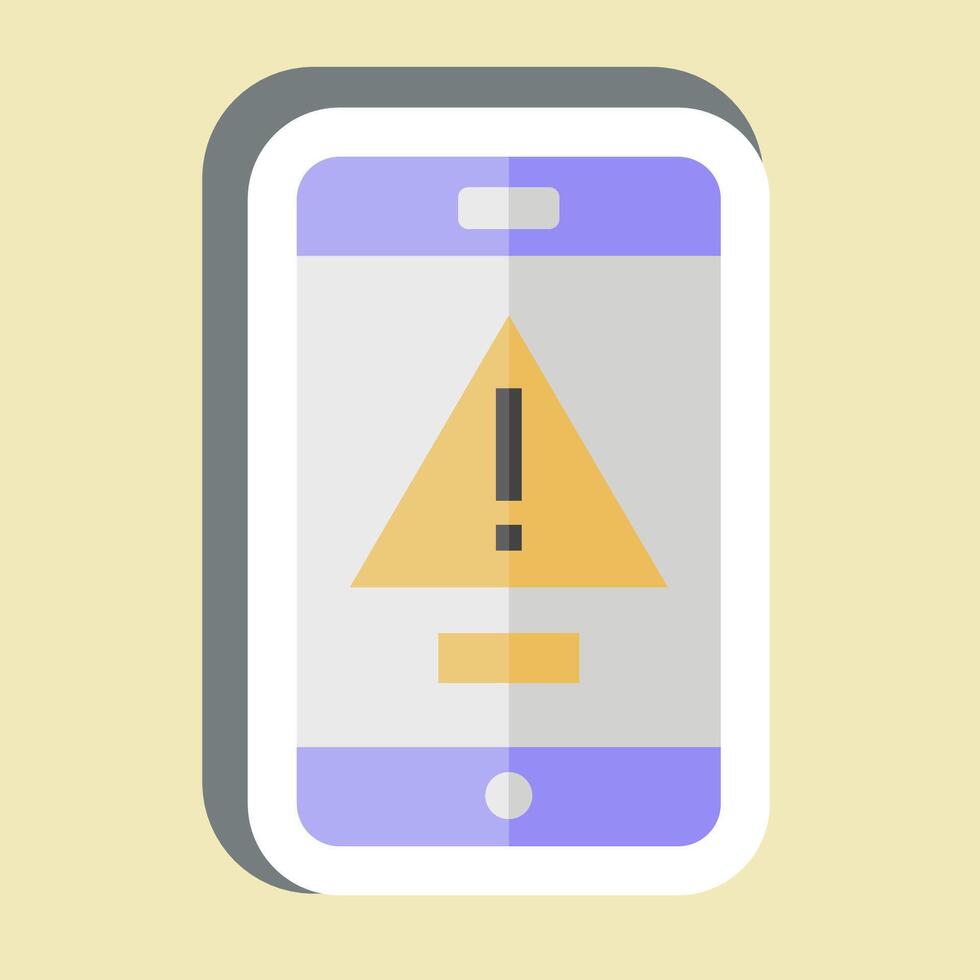Sticker Emergency Alert. related to Emergency symbol. simple design illustration vector
