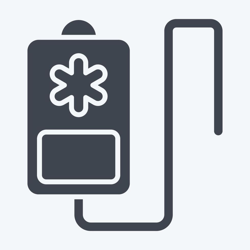 Icon Blood Transfusion. related to Emergency symbol. glyph style. simple design illustration vector