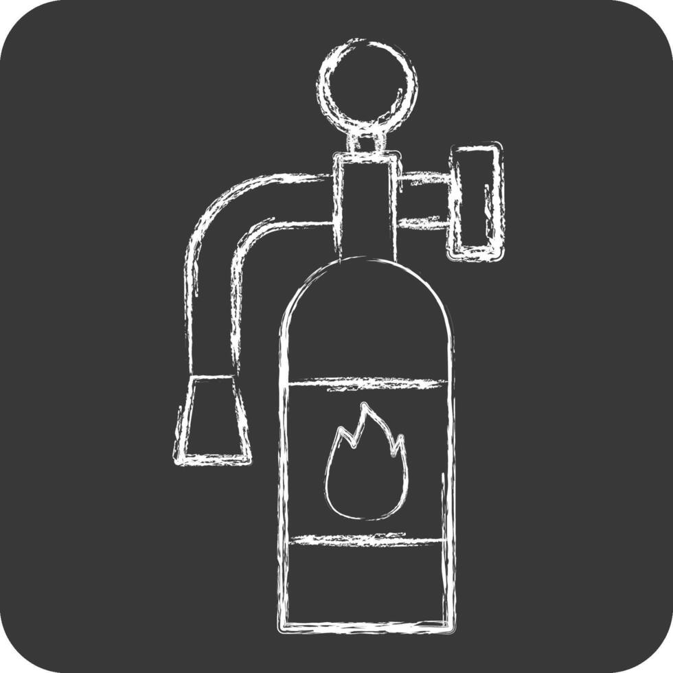 Icon Fire Extinguisher. related to Emergency symbol. chalk Style. simple design illustration vector